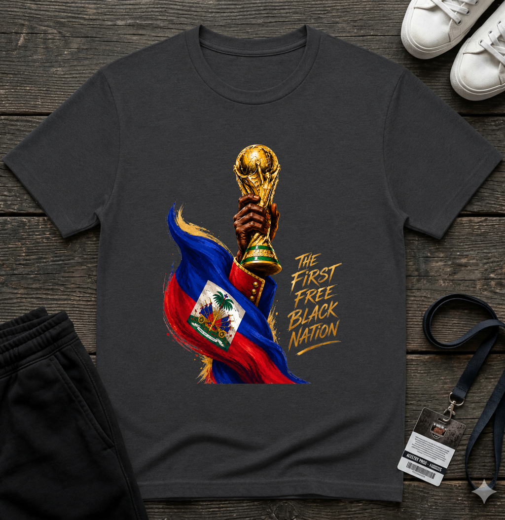 First Black Nation Haiti World Cup Trophy T-Shirt 2026