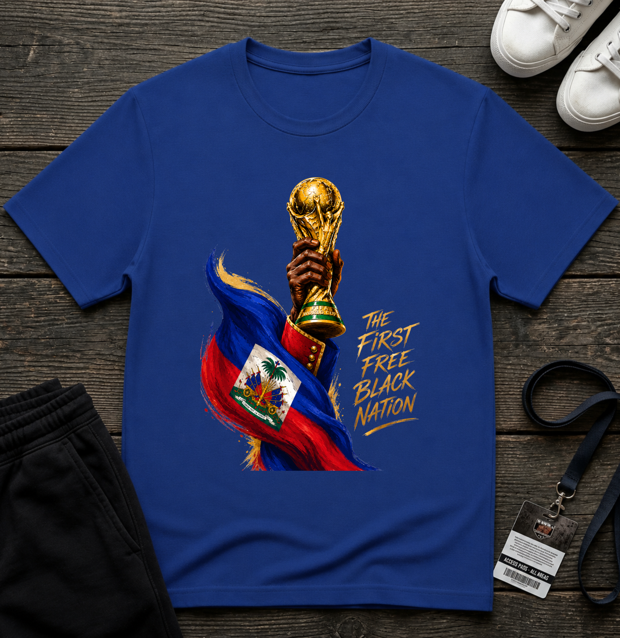 First Black Nation Haiti World Cup Trophy T-Shirt 2026