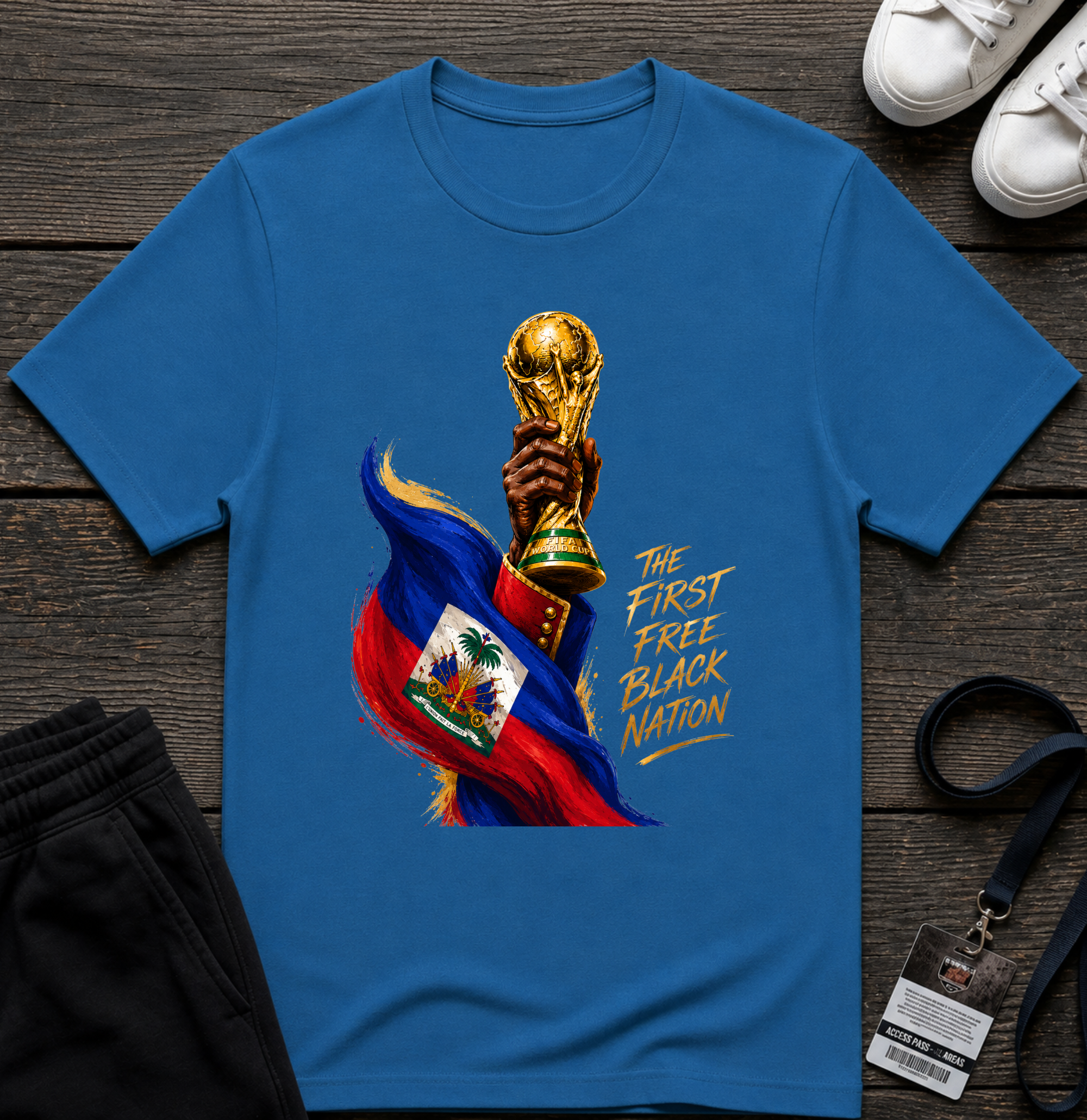 First Black Nation Haiti World Cup Trophy T-Shirt 2026