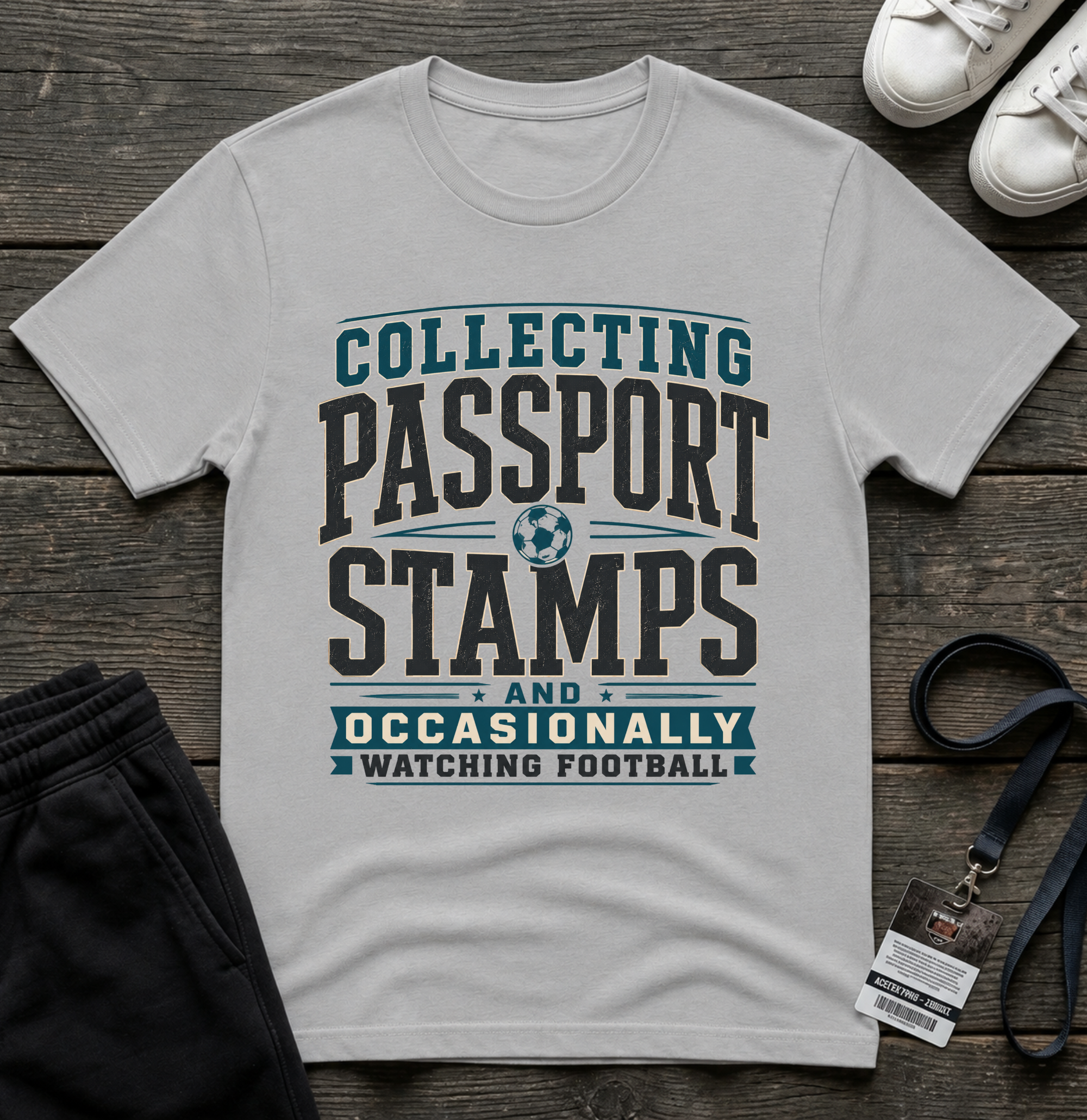 Collecting Passport Stamps T-Shirt — Travel & Football Fan Tee