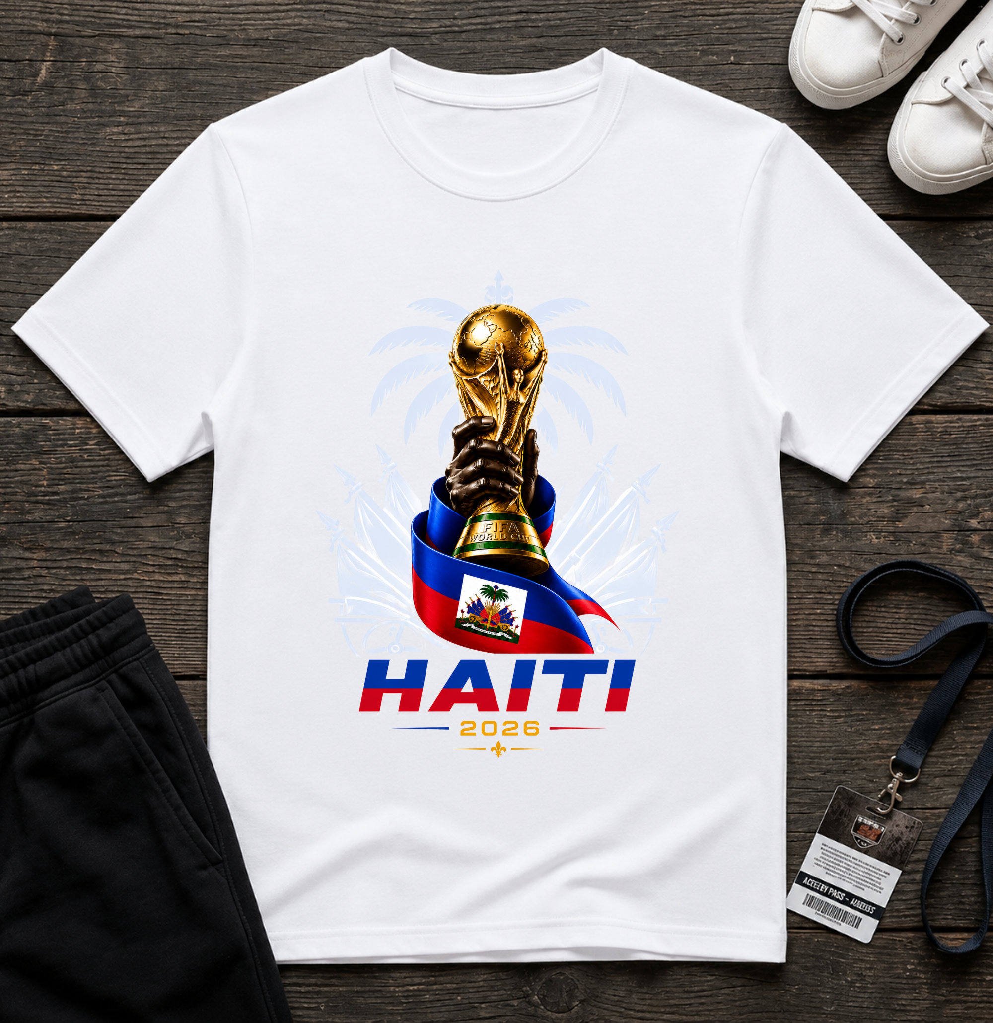 Haiti World Cup Trophy T-Shirt — 2026 Haitian Soccer Fan Tee