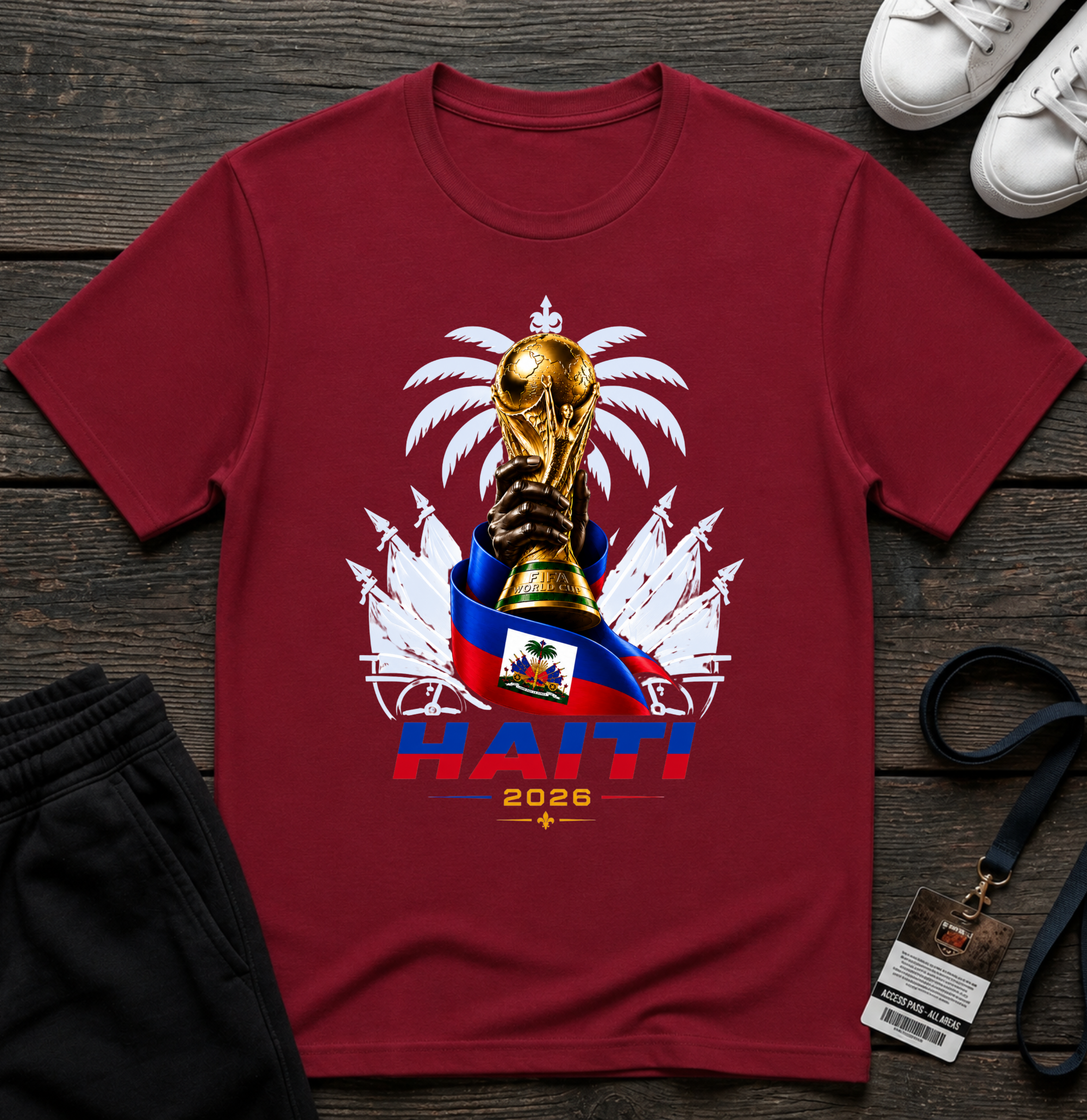 Haiti World Cup Trophy T-Shirt — 2026 Haitian Soccer Fan Tee