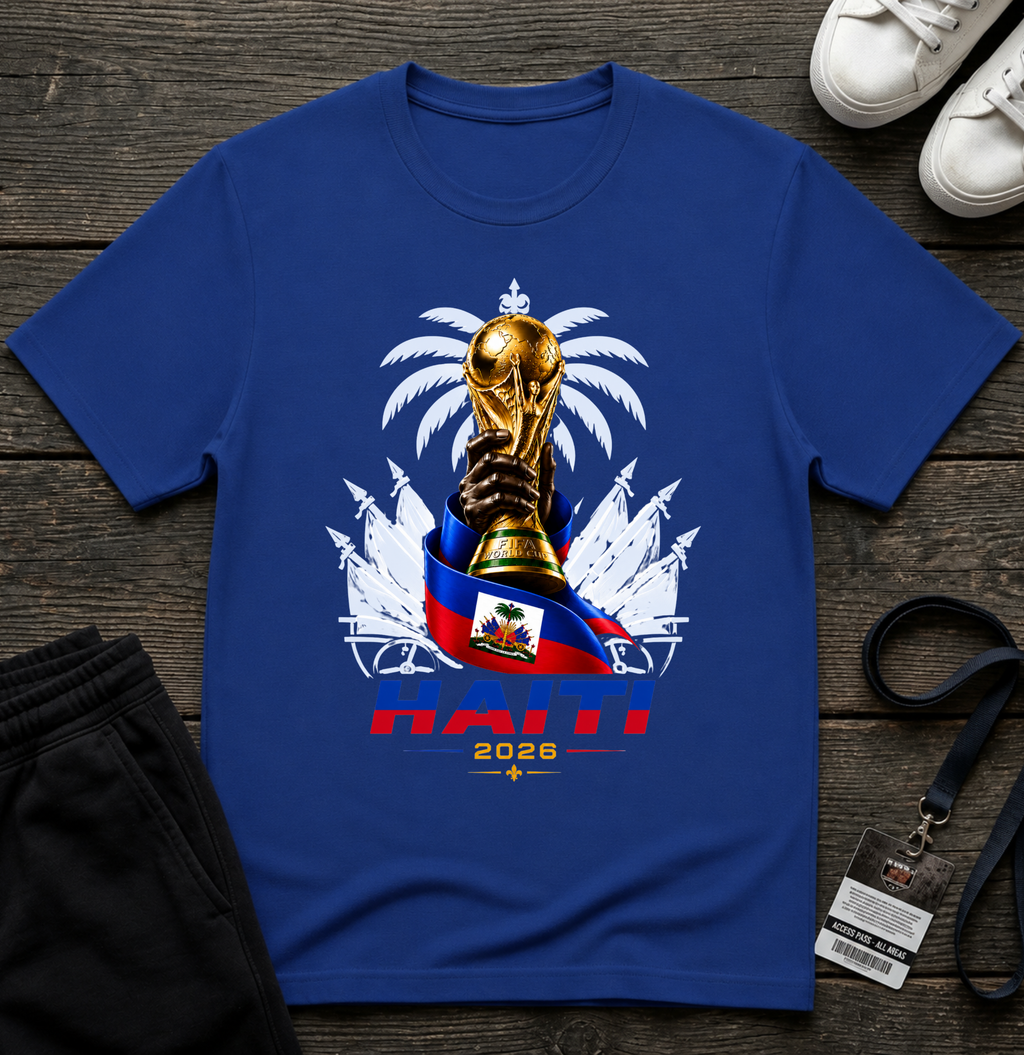 Haiti World Cup Trophy T-Shirt — 2026 Haitian Soccer Fan Tee