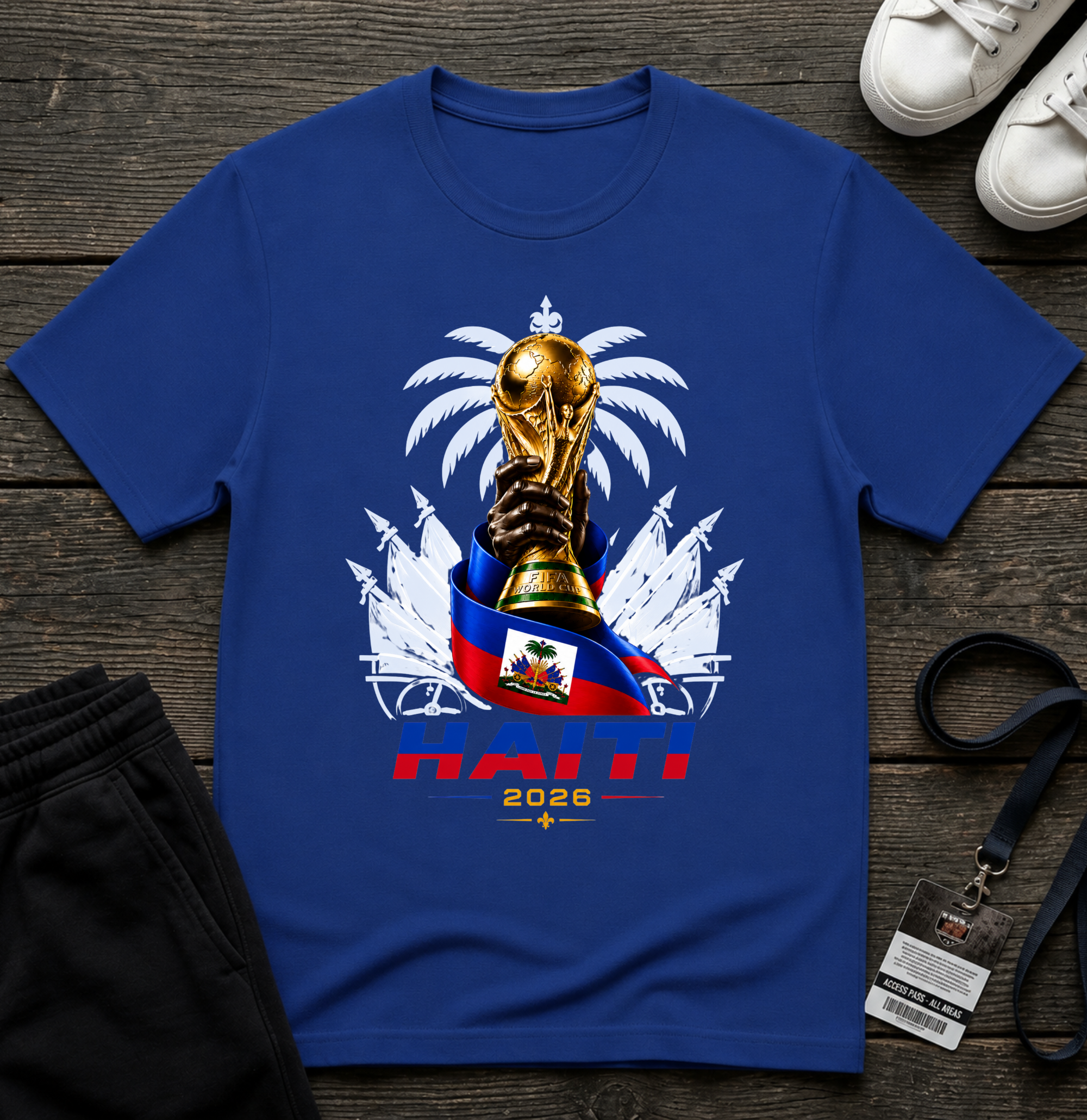 Haiti World Cup Trophy T-Shirt — 2026 Haitian Soccer Fan Tee