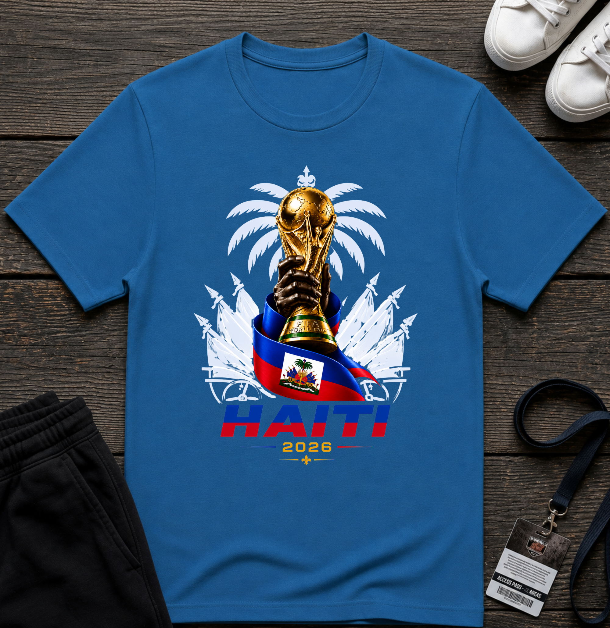 Haiti World Cup Trophy T-Shirt — 2026 Haitian Soccer Fan Tee