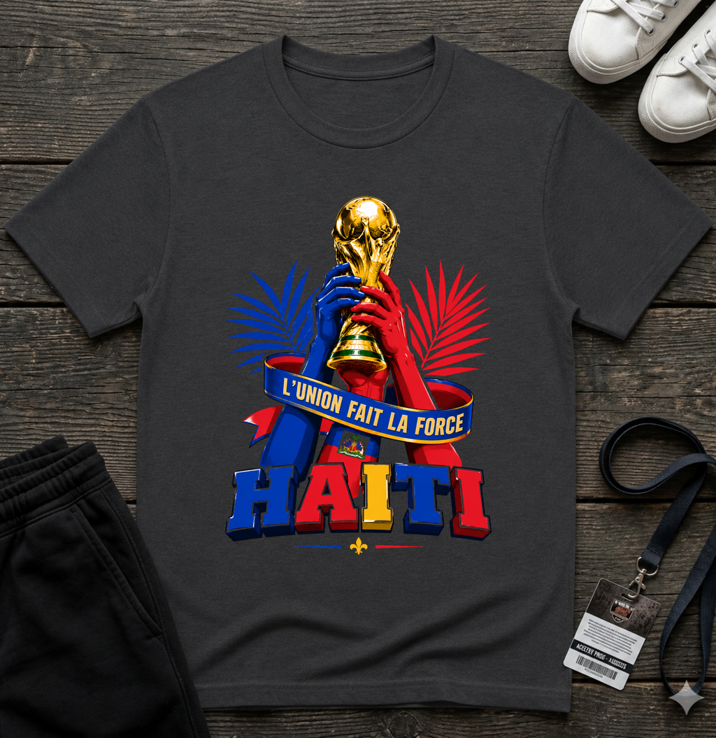 L'union Fait La Force Haiti World Cup Trophy T-Shirt 2026