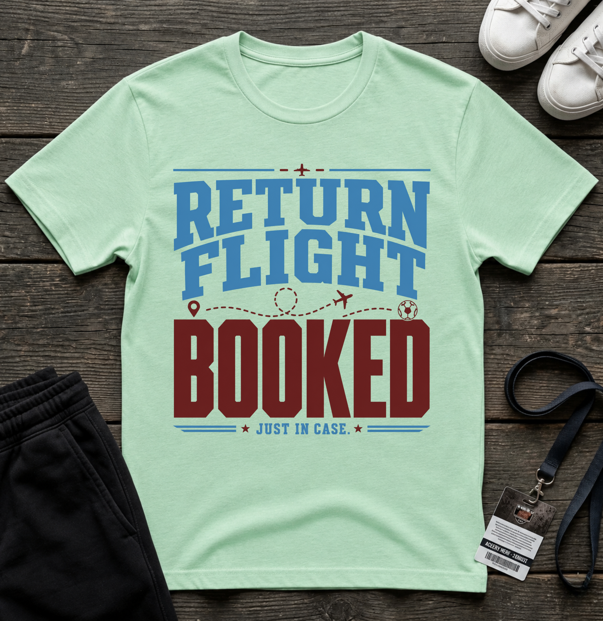 Return Flight Booked T-Shirt _ Funny Football Meme Tees