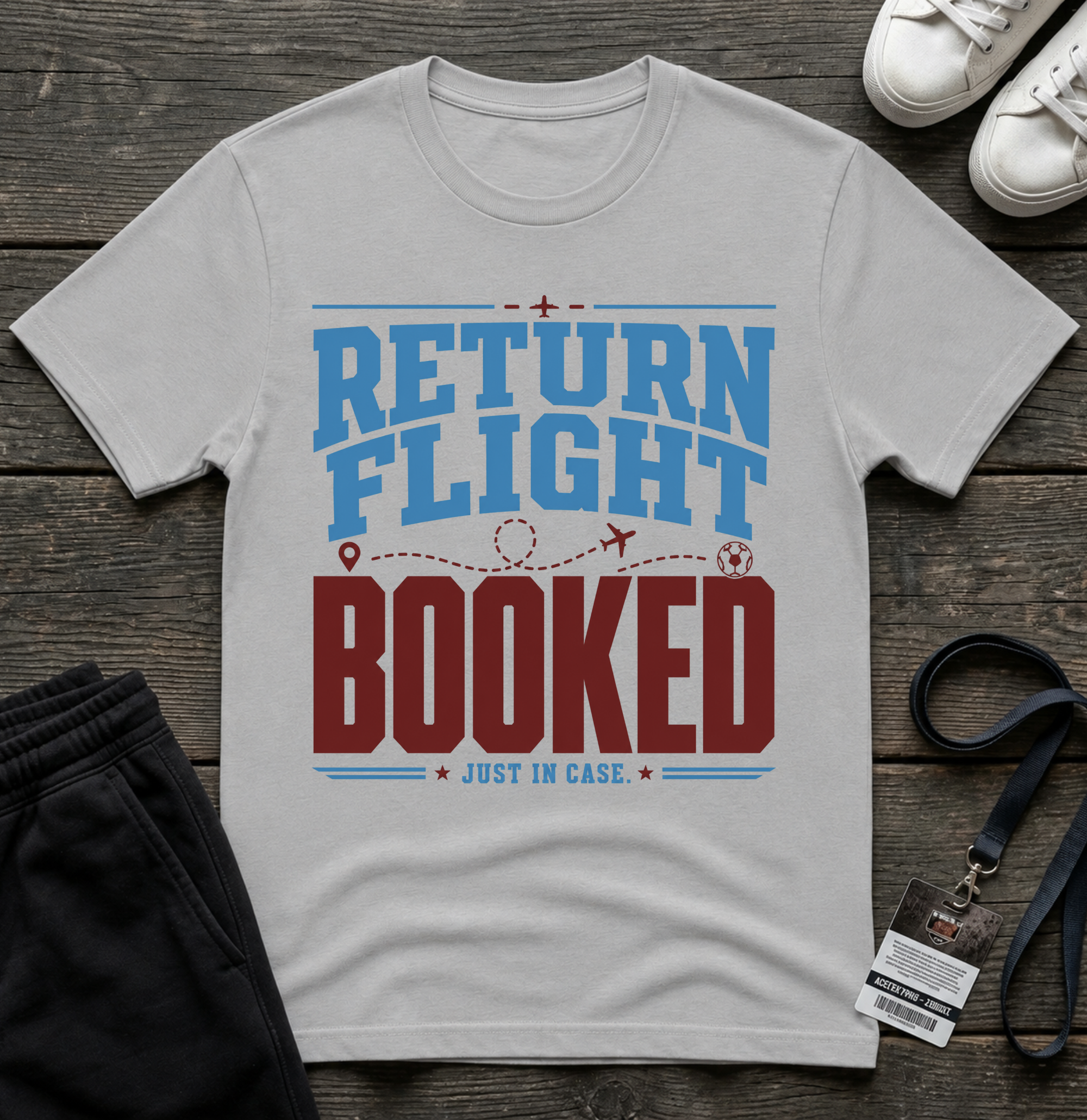 Return Flight Booked T-Shirt _ Funny Football Meme Tees